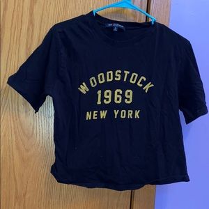 Woodstock black crop top
